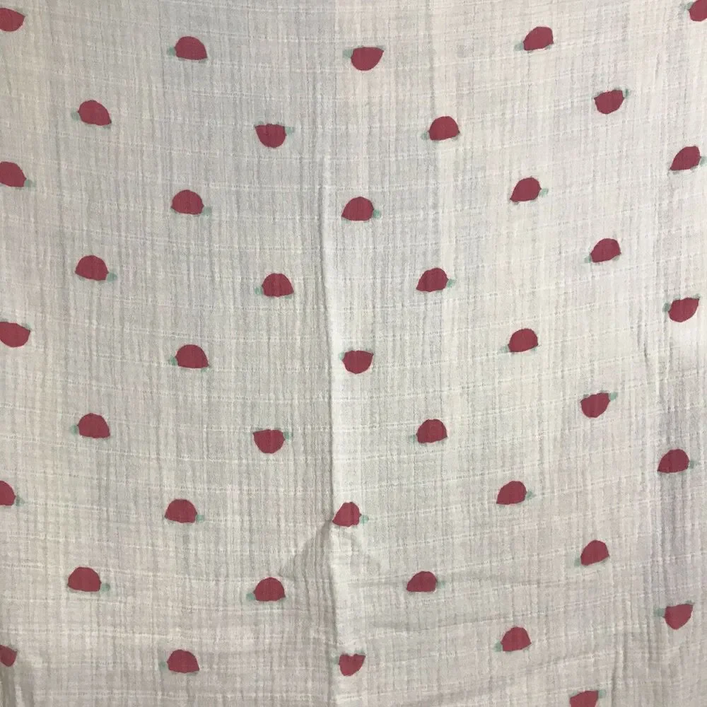 Aden + Anais red green turtle muslin swaddle baby blanket 100% cotton pink RARE
